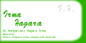 irma hagara business card